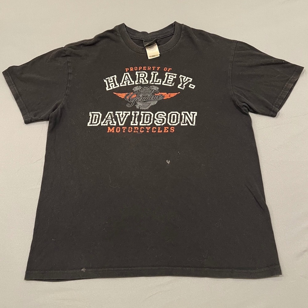Harley Davidson Las Vegas Nevada Graphic T-Shirt Black Mens Large Vintage Style